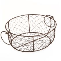 Artikel Draadmand Kom met Handvat Bruin Ø35/30/25cm Set van 3
