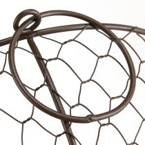 Artikel Draadmand Kom met Handvat Bruin Ø35/30/25cm Set van 3