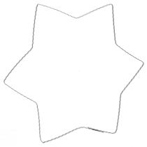 Artikel Draadster golfring draadsterren voor kransen 30cm 10 st