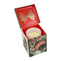 Artikel Geurkaars Kerstkaars glas witte kerstkaars 7,5cm