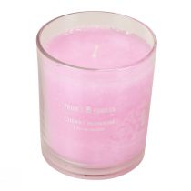 Artikel Geurkaars in glas geurkaars kersenbloesem roze H8cm