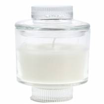 Geurkaars in een glas vanille wit Ø8cm H10.5cm