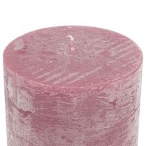 Artikel Effen kaarsen oudroze 50x100mm 4 st