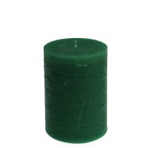 Artikel Effen kaarsen donkergroen 85x120mm 2 st