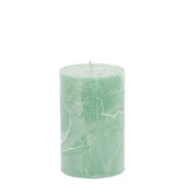 Artikel Effen kaarsen lichtgroen 60x100mm 4 st