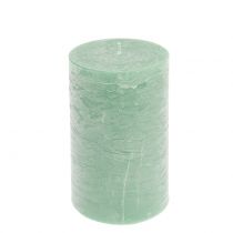 Artikel Effen kaarsen lichtgroen 85x150mm 2 st