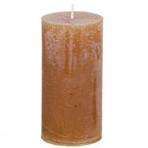 Artikel Effen gekleurde kaarsen karamel stompkaarsen 50×100mm 4 st