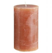 Artikel Effen gekleurde kaarsen karamel stompkaarsen 70×120mm 4 st