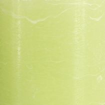 Artikel Effen kaarsen limoengroen Stompkaarsen 85×150mm 2 stuks