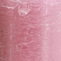 Artikel Effen kaarsen roze stompkaarsen oudroze 70×120mm 4 st