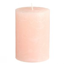 Artikel Effen kaarsen roze stompkaarsen lichtroze 85×120mm 2 st