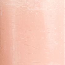 Artikel Effen kaarsen roze stompkaarsen lichtroze 85×150mm 2 st