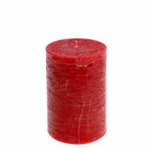 Artikel Effen kaarsen rood 70x120mm 4 st