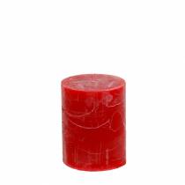 Artikel Effen kaarsen rood 70x80mm 4 st