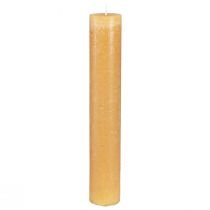 Artikel Effen gekleurde kaarsen stokkaarsen honing 50x300mm 4 st