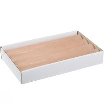 Artikel Effen gekleurde kaarsen tafelkaarsen abrikoos 34x240mm 4 st