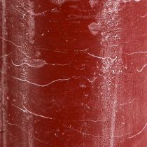 Artikel Effen stompkaarsen donkerrood 85x200mm 2 st