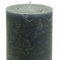 Artikel Effen kaarsen antraciet stompkaarsen 70×100mm 4 st