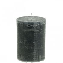 Artikel Effen kaarsen antraciet stompkaarsen 85×120mm 2st