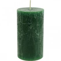 Artikel Effen kaarsen donkergroene stompkaarsen 60×110mm 4 st