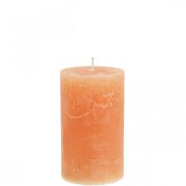 Effen gekleurde kaarsen Orange Peach stompkaarsen 60×100mm 4st
