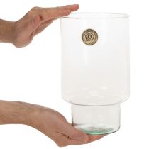 Artikel Glazen cilindervormige container van ecologisch glas, 25 cm.