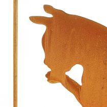 Artikel Patina decoratie kat roest decoratie om op te hangen 24,5cm