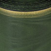 Artikel Elegante donkergroene moiré-kranslint, 125 mm met gouden parelrand, rouwlint, huwelijksdecoratie, striklint