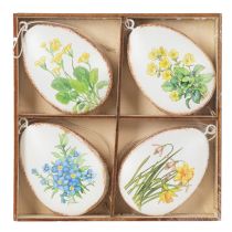 Artikel Paaseieren met lentebloemen, ideaal voor paasboeketten of als vensterdecoratie, 8 cm, 8 stuks
