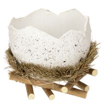 Artikel Paasnestkommetje in eivorm voor lentedecoratie, 11 cm, 4 stuks