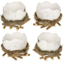 Artikel Paasnestkommetje in eivorm voor lentedecoratie, 11 cm, 4 stuks