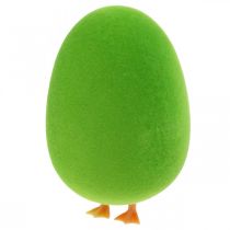 Artikel Paasei decoratie met pootjes Paasei decoratie ei groen H13cm 4 stuks