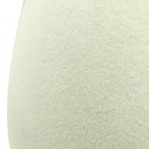 Artikel Paasei groot crème decoratief ei flocked etalagedecoratie 40cm