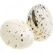 Deco ei met veer Kunstmatige paaseieren Paasdecoratie H6cm 6 stuks