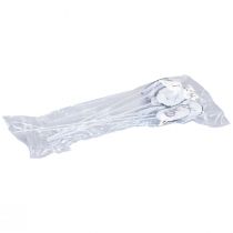 Artikel Bloemenplug metalen siereieren met paashazen 5×7cm 8 st