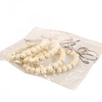 Artikel Deco aanhanger paasei hout metaal raamdecoratie 13x18cm 4st