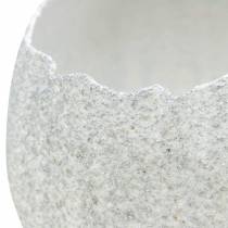 Bloempot eierschaal Paasdecoratie decoratie ei zilver H11cm 4st