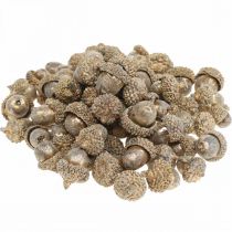 Artikel Herfstvruchten goudkleurig, feestelijke herfstdecoraties, decoratieve eikels natuurlijk, adventsdecoratie Ø1,5 - 2,5cm L1,5 - 3cm 300g