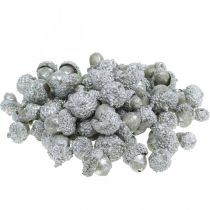 Decoratieve eikels zilver, adventsdecoratie, natuurlijk herfstfruit, landhuis Ø1,5 - 2,5 cm L1,5 - 3 cm 300 g