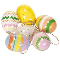 Artikel Paaseitjes als decoratie, perfect voor het versieren van paasbomen en takken, 6 cm, 12 stuks