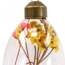 Hangeieren, droogbloemen, paaseieren, glasdecoraties voor de lente H6,5 cm, set van 6