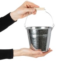 Artikel Emmer Ø14cm H12cm 6 stuks. Zink, glanzend