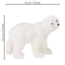 Artikel IJsbeer decoratieve figuren staand en zittend wit 16/20cm 3st