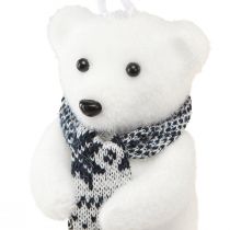 Artikel IJsbeerdecoratie voor het ophangen van winterdecoratiefiguren 11×7cm 4 st