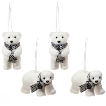 Artikel IJsbeer Hangende Decoratie Winterdecoratie Figuren Set 11×7cm 4 stuks