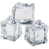 Kunstijsblokjes decoratief ijs transparant 2,5×3×2,5cm 12st