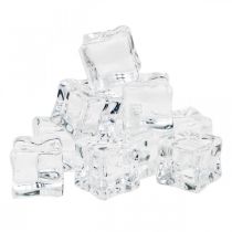 Kunstijsblokjes decoratief ijs transparant 2cm 30st