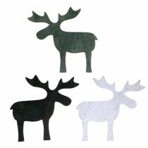 Artikel Scattered Reindeer Zwart, Zilver, Donkergrijs Assorti 4cm 72st