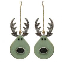 Artikel Elandkop mint om op te hangen 14,5 cm x 7,2 cm 4 st