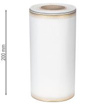 Artikel Elegant moiré-kranslint, 200 mm wit met gouden parelrand en speciale afwerking, 25 m - Perfect voor decoraties en feesten